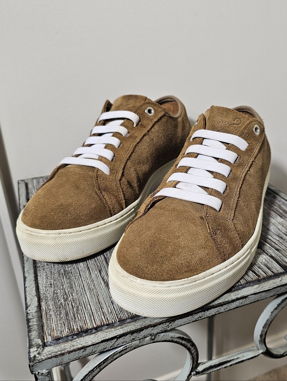 Di Bianco Pastori Brown Leather Suede Men's Size 10/43 Slip-on Shoes
